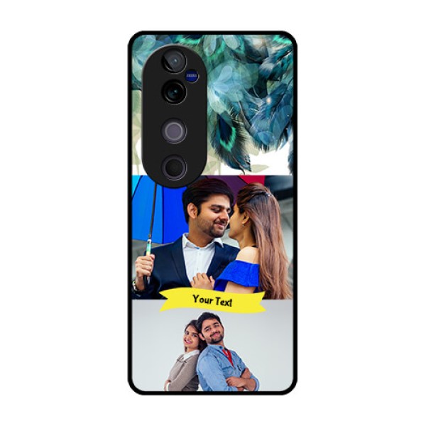 Vivo V40 Pro 5G Custom Glass Phone CaseImage With Boho Peacock Feather Design Vivo V40 Pro 5G Custom Glass Phone CaseImage With Boho Peacock Feather Design