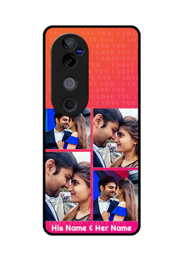 Vivo V40 Pro 5G Custom Glass Phone CaseI Love You Pink Design