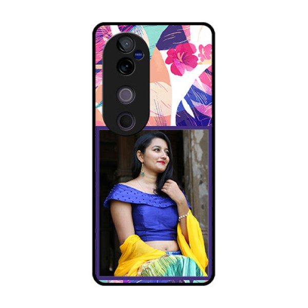 Vivo V40 Pro 5G Custom Glass Phone CaseAbstract Floral Design