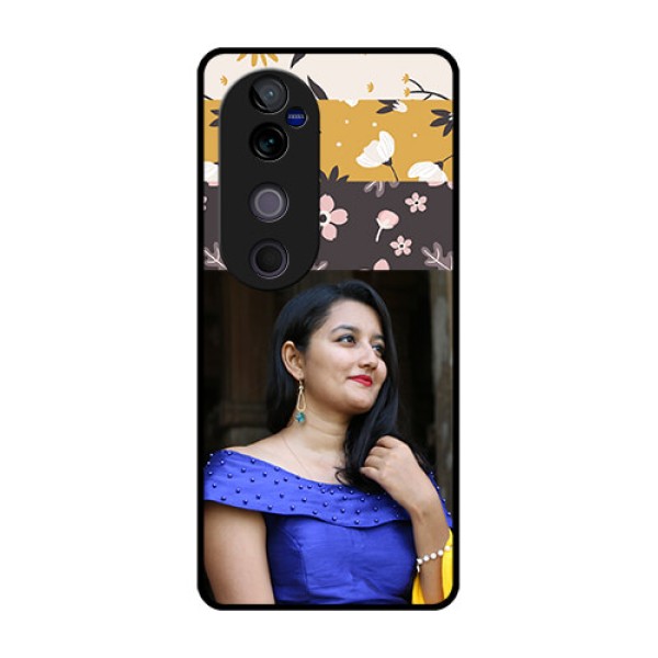 Vivo V40 Pro 5G Custom Glass Phone CaseStylish Floral Design