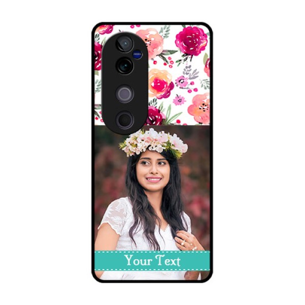 Vivo V40 Pro 5G Custom Glass Phone CaseWater Colors Floral Design