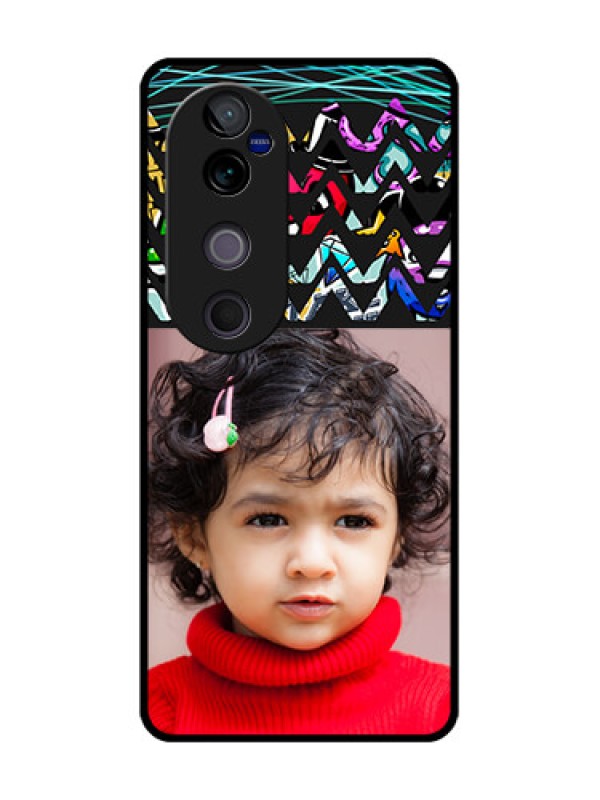 Custom Vivo V40 Pro 5G Custom Glass Phone CaseNeon Abstract Design