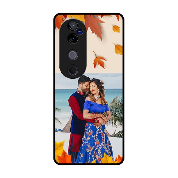 Vivo V40 Pro 5G Custom Glass Phone CaseAutumn Maple Leaves Design