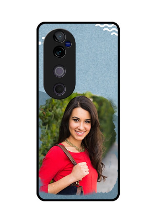 Vivo V40 Pro 5G Custom Glass Phone CaseGrunge Line Art Design