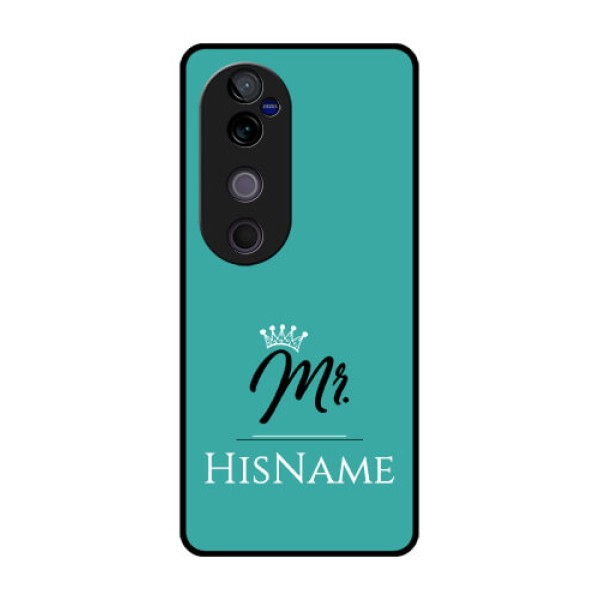 Vivo V40 Pro 5G Custom Glass Phone CaseMr With Name Design