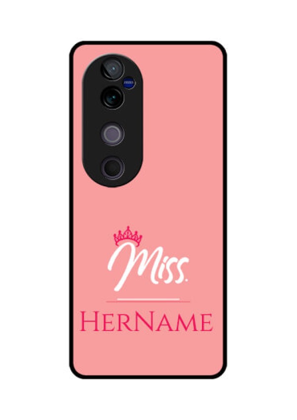 Vivo V40 Pro 5G Custom Glass Phone CaseMrs With Name Design