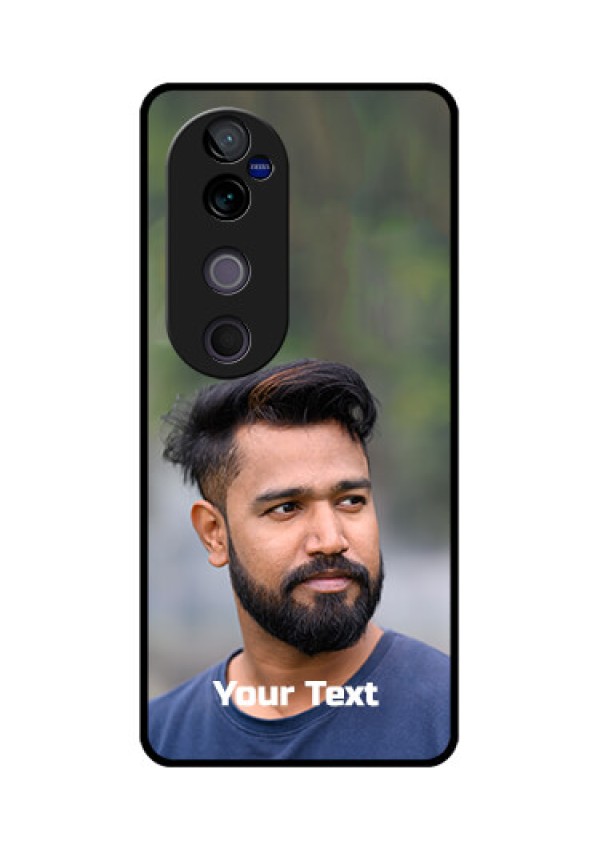 Vivo V40 Pro 5G Custom Glass Phone CasePhoto With Text Design
