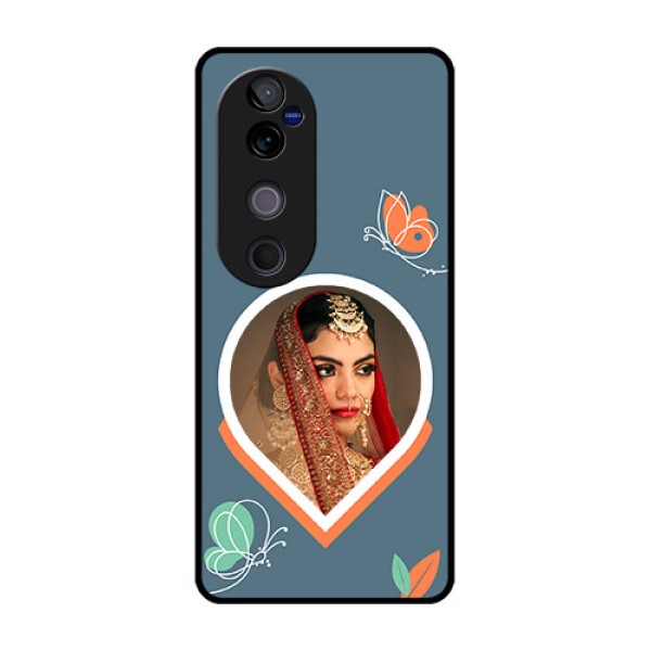 Vivo V40 Pro 5G Custom Glass Phone CaseDroplet Butterflies Design