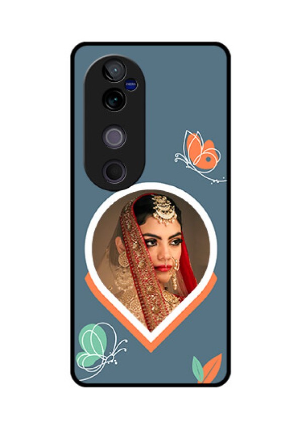 Vivo V40 Pro 5G Custom Glass Phone CaseDroplet Butterflies Design