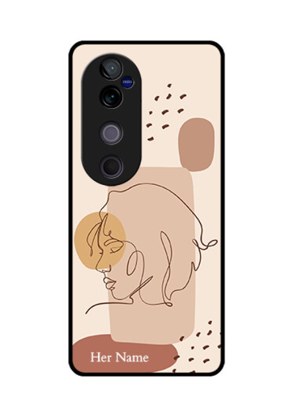 Vivo V40 Pro 5G Custom Glass Phone CaseCalm Woman Line Art Design