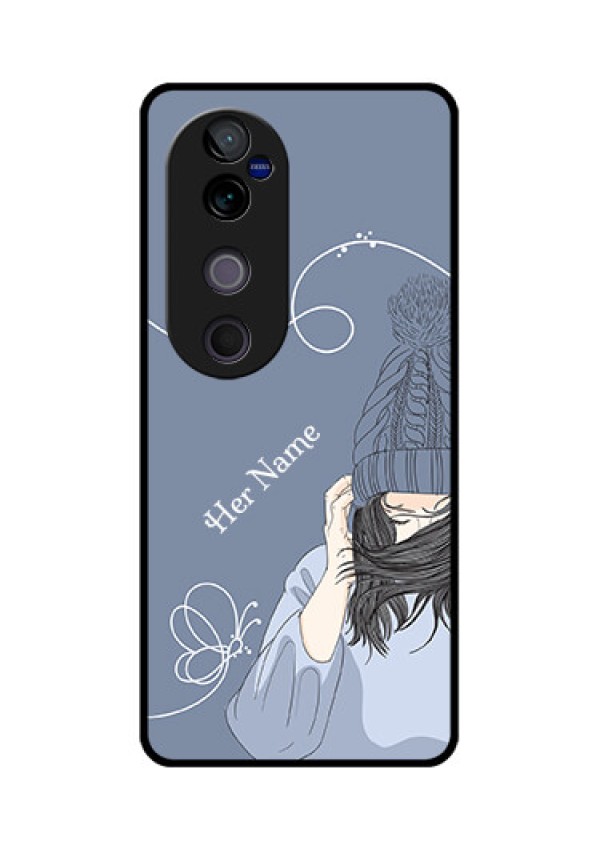 Vivo V40 Pro 5G Custom Glass Phone CaseGirl In Winter Outfit Design