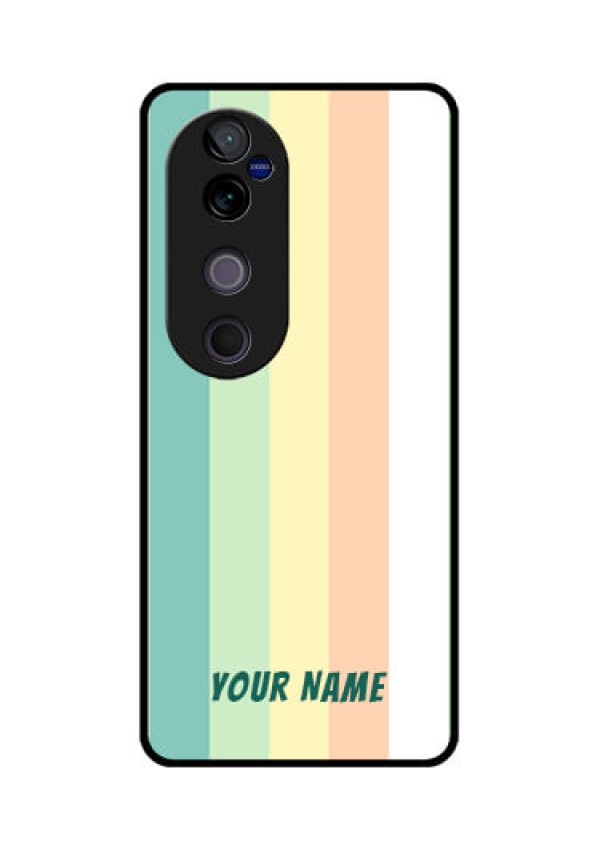 Vivo V40 Pro 5G Custom Glass Phone CaseMulti - Colour Stripes Design