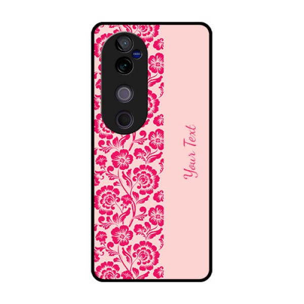 Vivo V40 Pro 5G Custom Glass Phone CaseAttractive Floral Pattern Design