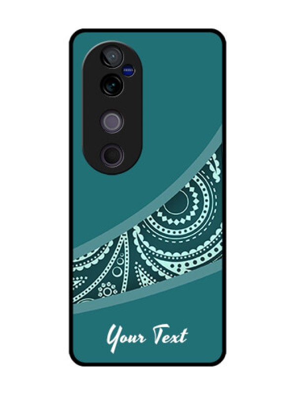 Custom Vivo V40 Pro 5G Custom Glass Phone CaseSemi Visible Floral Design