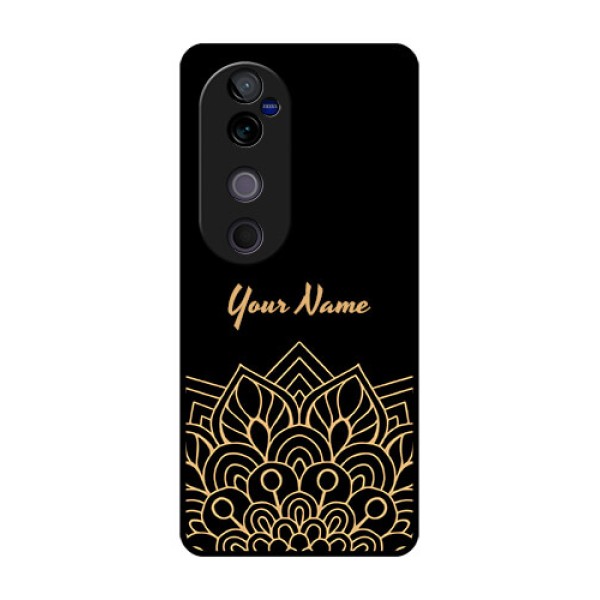 Vivo V40 Pro 5G Custom Glass Phone CaseGolden Mandala Design