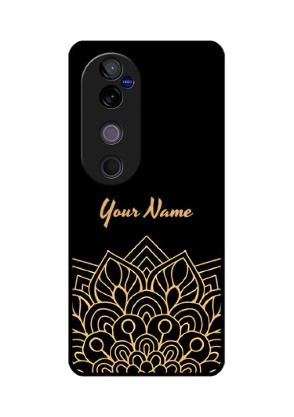 Vivo V40 Pro 5G Custom Glass Phone CaseGolden Mandala Design