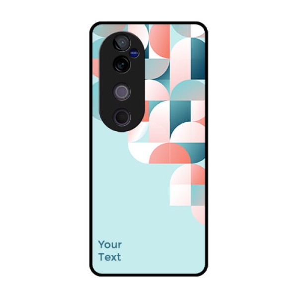 Vivo V40 Pro 5G Custom Glass Phone CaseStylish Semi - Circle Pattern Design