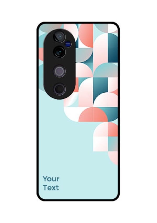 Vivo V40 Pro 5G Custom Glass Phone CaseStylish Semi - Circle Pattern Design