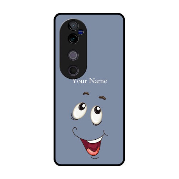 Vivo V40 Pro 5G Custom Glass Phone CaseLaughing Cartoon Face Design