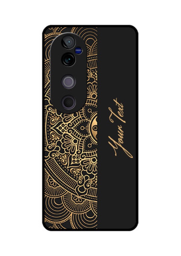 Vivo V40 Pro 5G Custom Glass Phone CaseMandala Art With Custom Text Design