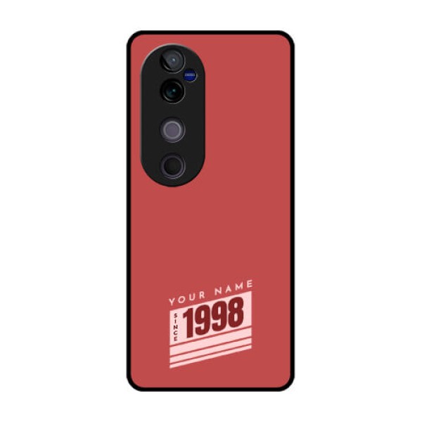 Vivo V40 Pro 5G Custom Glass Phone CaseRed Custom Year Of Birth Design Vivo V40 Pro 5G Custom Glass Phone CaseRed Custom Year Of Birth Design