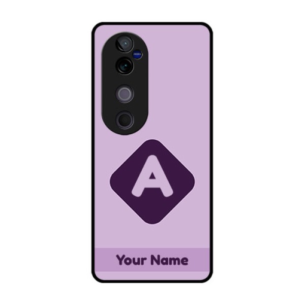 Vivo V40 Pro 5G Custom Glass Phone CaseCustom Letter In Curved Badge Design Vivo V40 Pro 5G Custom Glass Phone CaseCustom Letter In Curved Badge Design