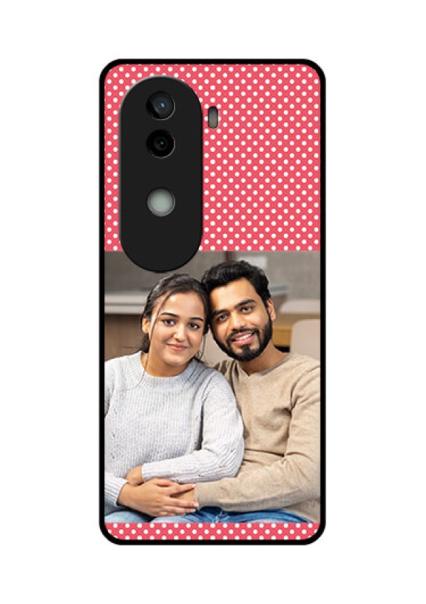 Vivo V40e 5G Custom Glass Phone CaseWhite Dotted Design