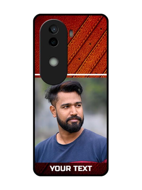 Custom Vivo V40e 5G Custom Glass Phone CaseLeather Phone Case Design