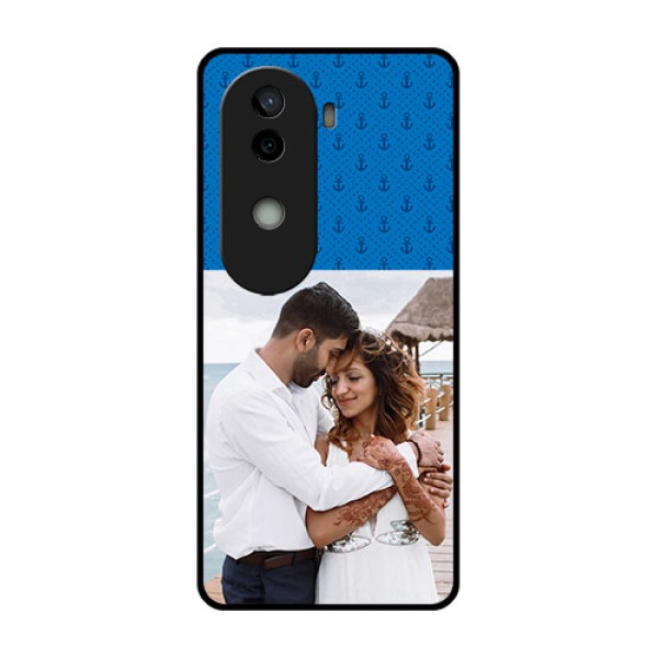 Vivo V40e 5G Custom Glass Phone CaseBlue Anchors Design