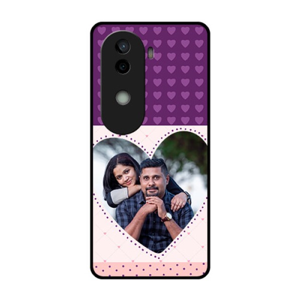 Vivo V40e 5G Custom Glass Phone CaseViolet Love Dots Design