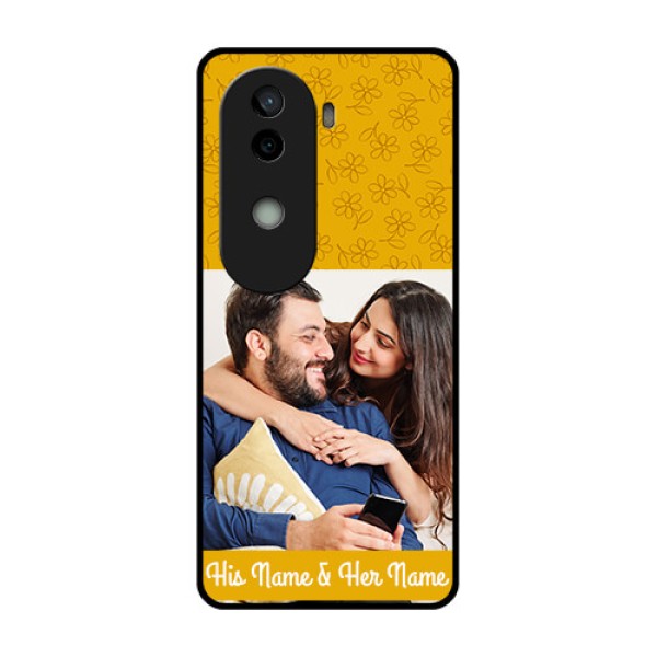 Vivo V40e 5G Custom Glass Phone CaseYellow Floral Design