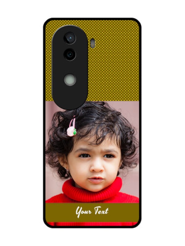 Custom Vivo V40e 5G Custom Glass Phone CaseSimple Green Color Design