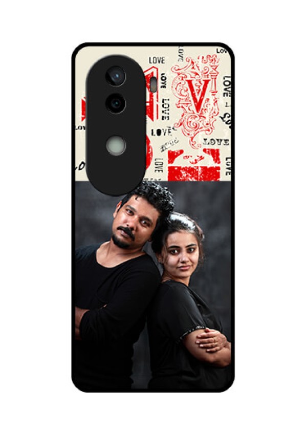 Vivo V40e 5G Custom Glass Phone CaseTrendy Love Design Case