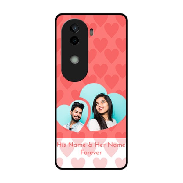 Vivo V40e 5G Custom Glass Phone CaseCouple Pic Upload Design