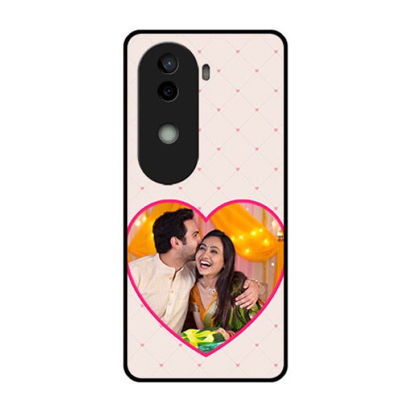 Vivo V40e 5G Custom Glass Phone CaseHeart Shape Design