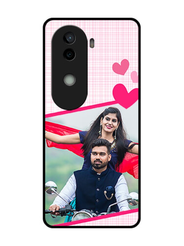 Custom Vivo V40e 5G Custom Glass Phone CaseLove Shape Heart Design