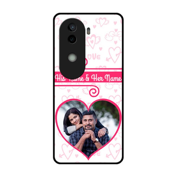 Vivo V40e 5G Custom Glass Phone CaseHeart Shape Love Design
