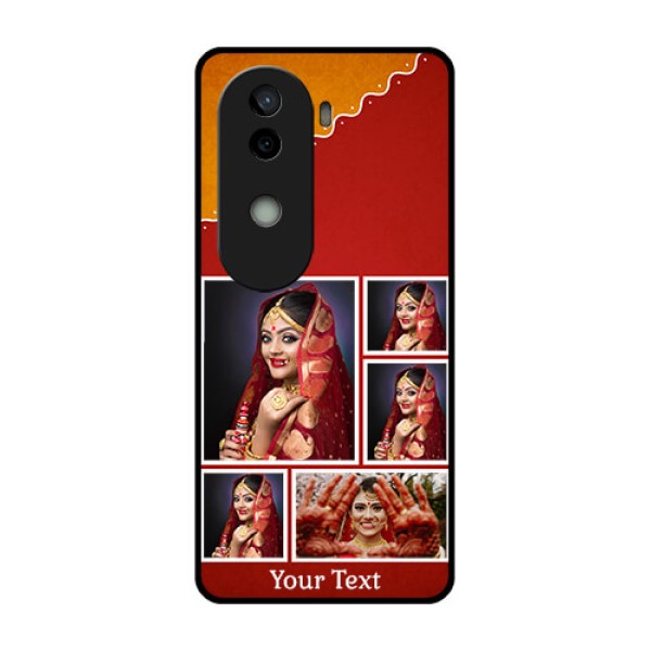 Vivo V40e 5G Custom Glass Phone CaseWedding Pic Upload Design