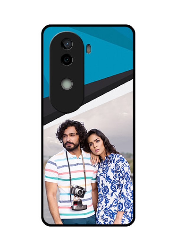 Vivo V40e 5G Custom Glass Phone CaseSimple Pattern Photo Upload Design