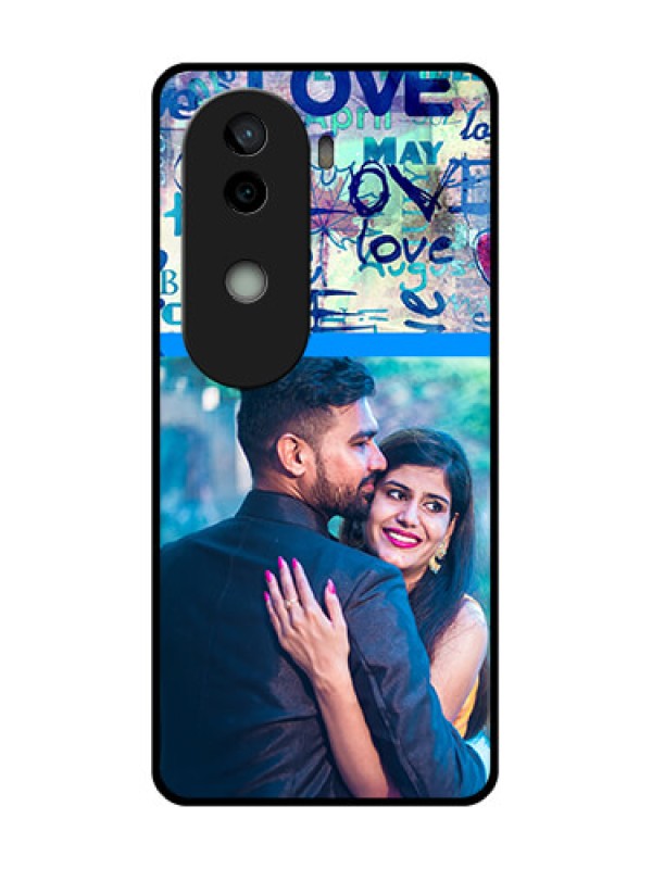 Custom Vivo V40e 5G Custom Glass Phone CaseColorful Love Design