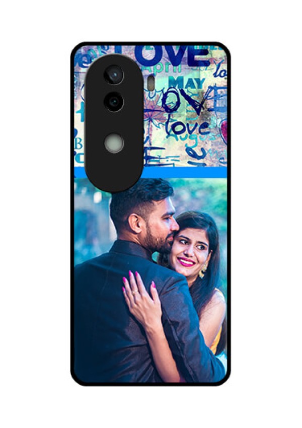 Vivo V40e 5G Custom Glass Phone CaseColorful Love Design