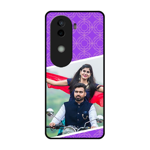 Vivo V40e 5G Custom Glass Phone CaseViolet Color Pattern Design