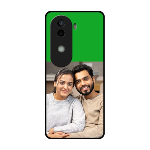 Vivo V40e 5G Custom Glass Phone CaseGreen Pattern Design