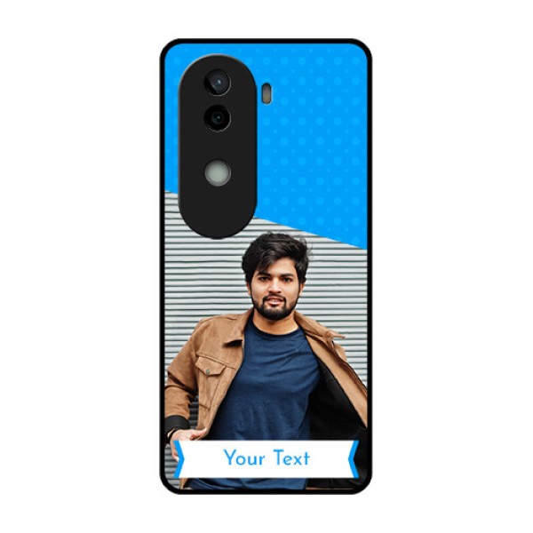 Vivo V40e 5G Custom Glass Phone CaseSimple Blue Color Design Vivo V40e 5G Custom Glass Phone CaseSimple Blue Color Design