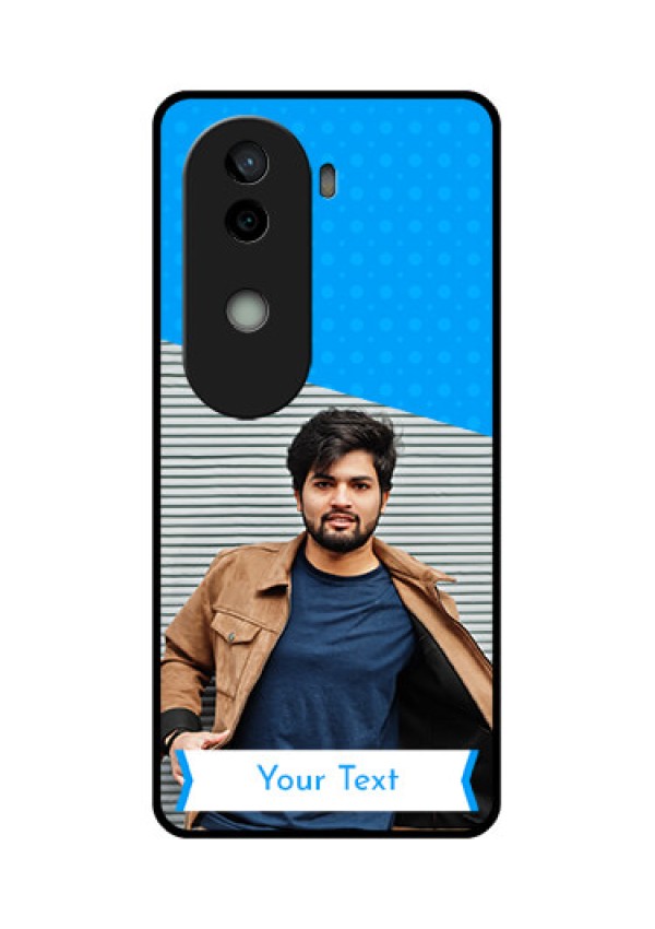 Vivo V40e 5G Custom Glass Phone CaseSimple Blue Color Design