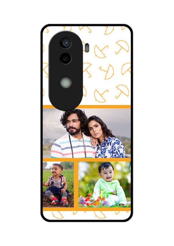 Vivo V40e 5G Custom Glass Phone CaseYellow Pattern Design