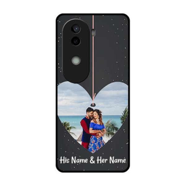 Vivo V40e 5G Custom Glass Phone CaseHanging Heart Design