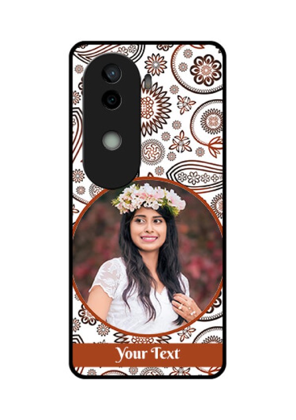 Vivo V40e 5G Custom Glass Phone CaseAbstract Flower Design