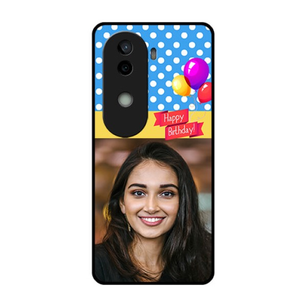 Vivo V40e 5G Custom Glass Phone CaseHappy Birthday Design
