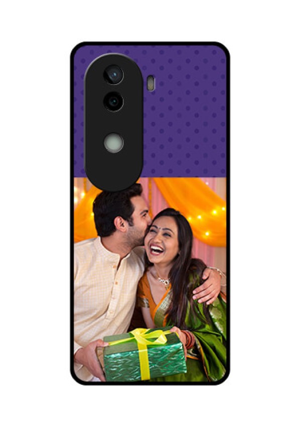 Vivo V40e 5G Custom Glass Phone CaseViolet Colored Pattern Design